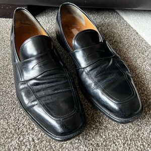 FERRAGAMO Men’s Black Penny Loafer Dress Shoes - 11.5